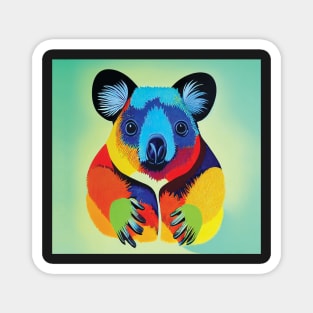 Colourful Koala Contemporary Art Magnet