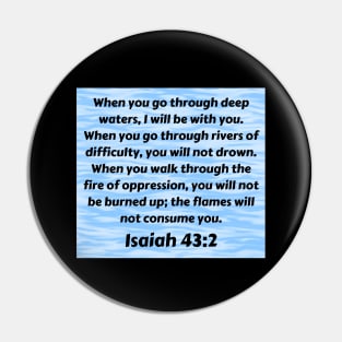 Bible Verse Isaiah 43:2 Pin