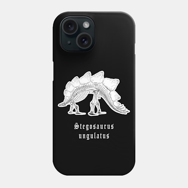 🦖 Fossil Skeleton of a Stegosaurus ungulatus Dinosaur Phone Case by Pixoplanet