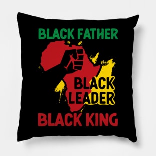 Black Father, Black Leader, Black King, Africa Pillow