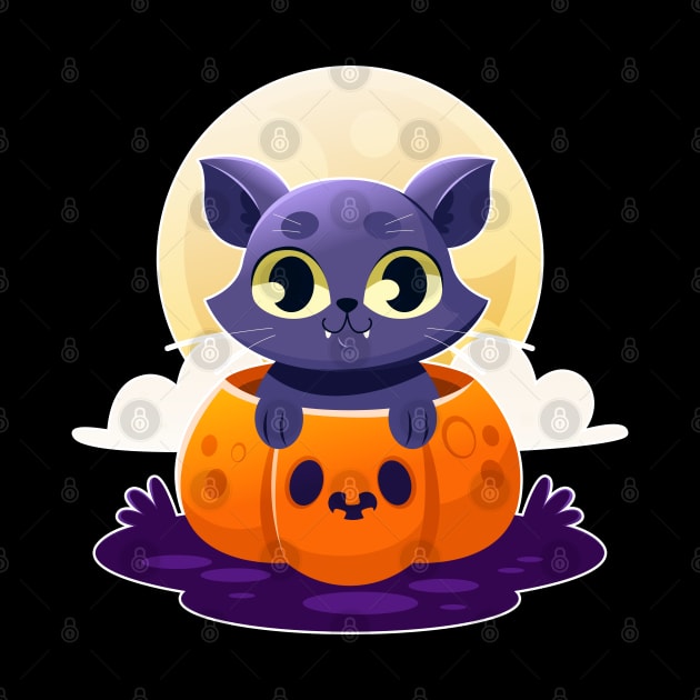 Halloween Cat unisex T-Shirt by bakry