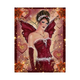 Holly Christmas fairy by Renee L. Lavoie T-Shirt