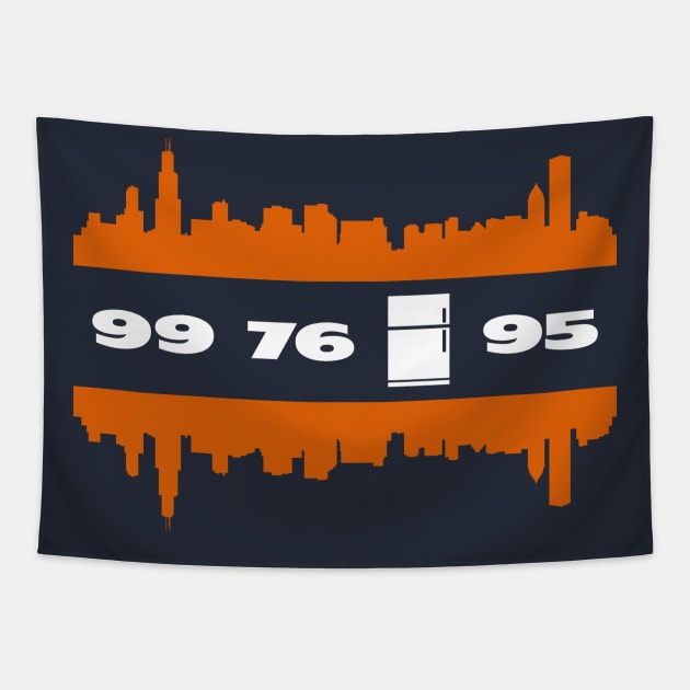 85 Chicago Bears Defensive Line Tapestry by Chicago To A Tee