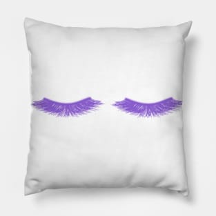 Beautiful purple girly eyelashes Pillow