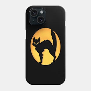 Spooky Black Cat Phone Case