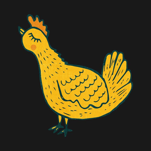 Yellow Hen by Jacqueline Hurd