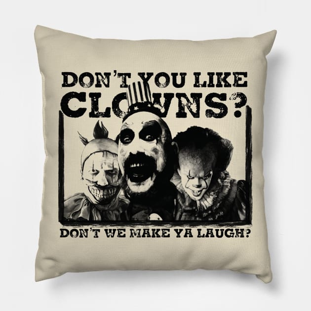 Don't You Like Clowns? Pillow by Jazz In The Gardens