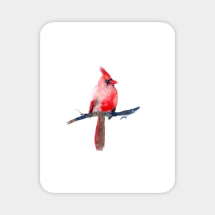 Red Cardinal - Watercolor Art Magnet