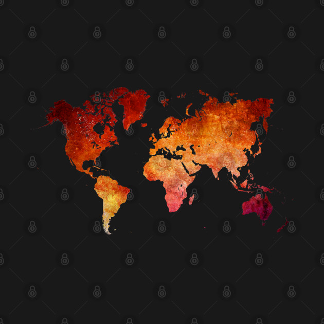 world map red by JBJart