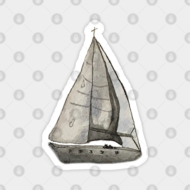 Sailboat Magnet by LiaIsabellaArt