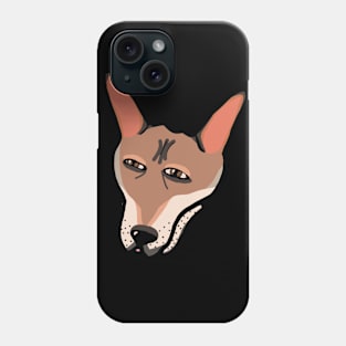 Funny print with a tired dog Phone Case