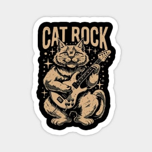 meow ,rock, and guitar Magnet