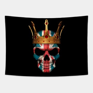 British Flag Skull with Crown Tapestry