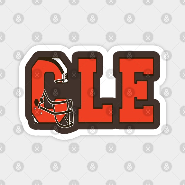 CLE Football Pride Magnet by DeepDiveThreads