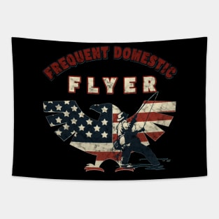 Fun Vintage Eagle US Flag Frequent Domestic Flyer Tapestry