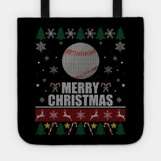 Christmas Baseball Ball Tote