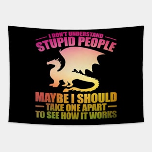 I Dont Understand Stupid People Dragon Lover Graphic 33 Tapestry