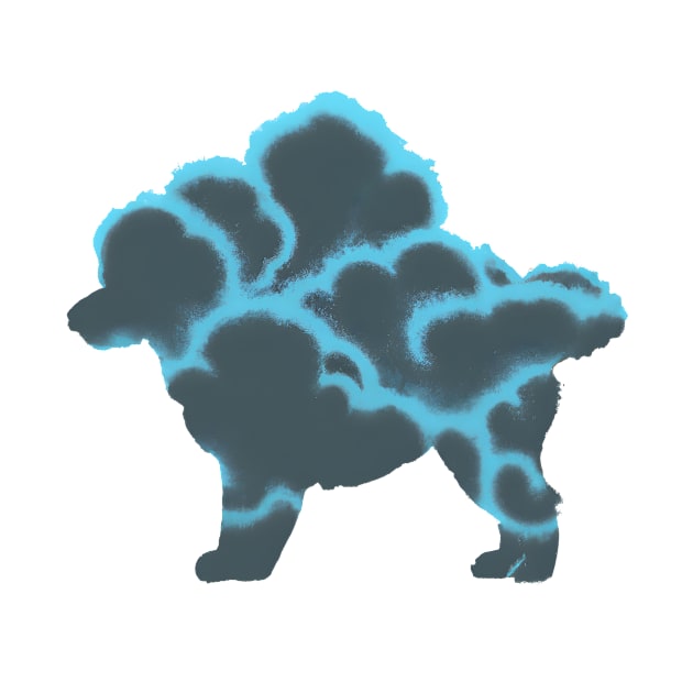 Cute Poodle Cloud Stencil by Furrban