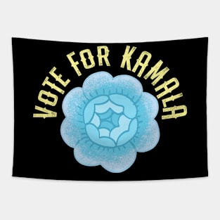 Vote for Kamala Harris, Biden, democrats. Registered proud voter. Voting by mail. Protect voters rights. Stop, end voter suppression. Election 2020. Voting matters. Vintage blue rose Tapestry