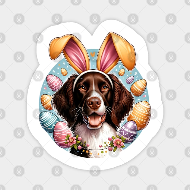 Small Munsterlander Pointer Celebrates Easter with Bunny Ears Magnet by ArtRUs