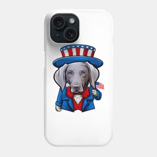 Fourth of July Weimaraner Phone Case