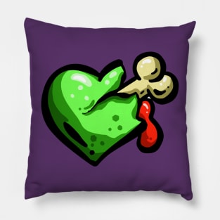 Zombie Love Heart Bones n Blood Pillow