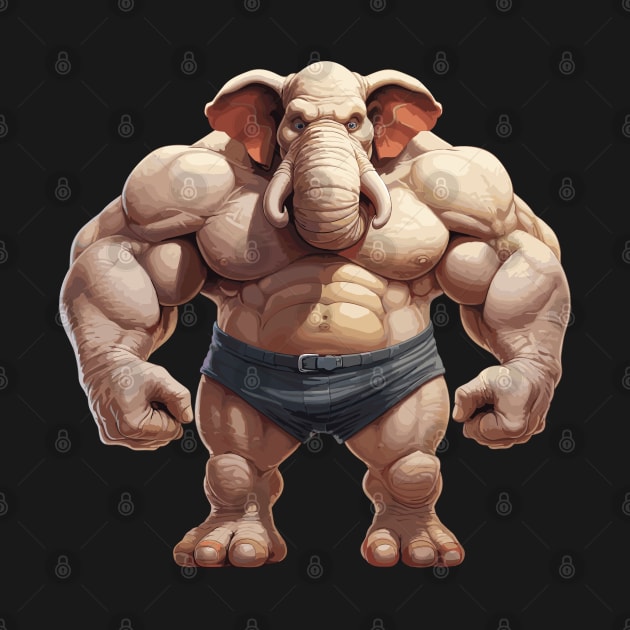 Bodybuilder Elephant by Onceer