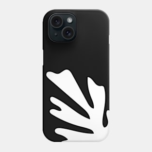 Black and White Leaf Cutout Phone Case