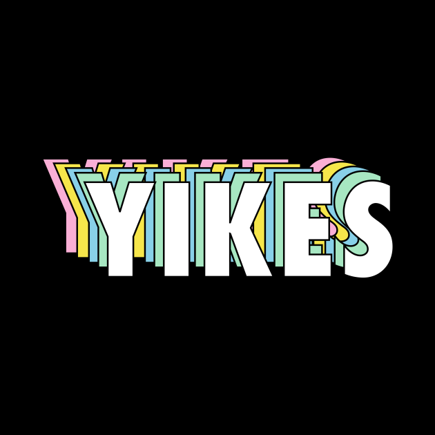YIKES Trendy Cool Slang in Retro Colorful Text Meme Mask TeePublic