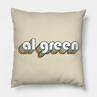 Al Green - Retro Rainbow Letters Pillow