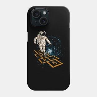 Funny playful Astronaut in space Phone Case