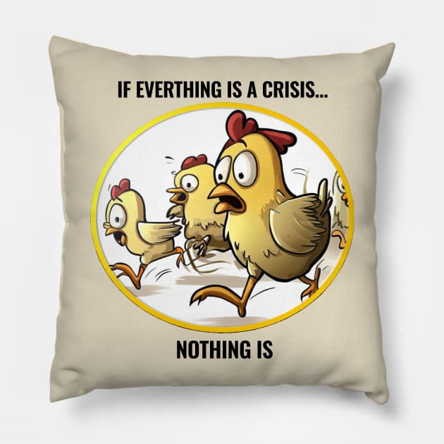 Chicken Little Pillow by NateCoTees