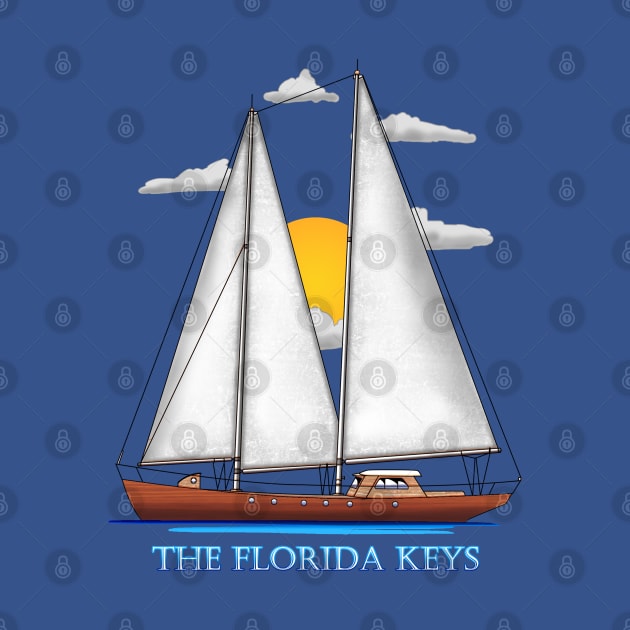The Florida Keys Coastal Nautical Sailing Sailor by macdonaldcreativestudios