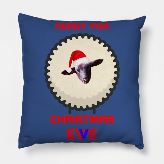 Ready For Christmas Ewe Pillow by Pirino