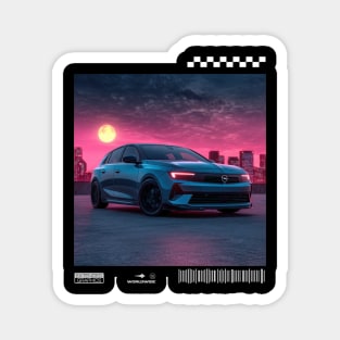 OPEL astra electric car Magnet