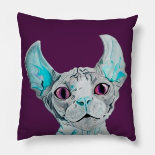 Halucinogen sphynx cat Pillow