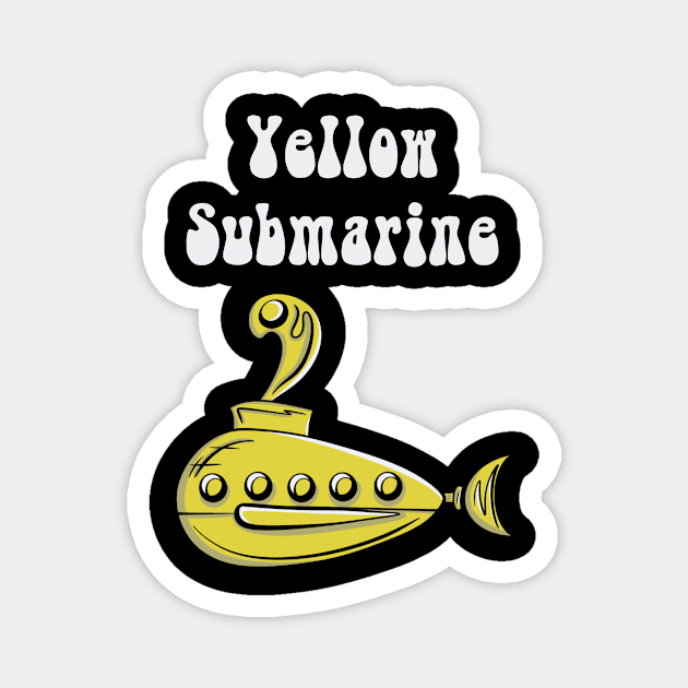 Yellow Submarine Magnet by Brianjstumbaugh