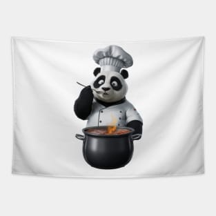 Master Chef Panda - Gourmet Virtuoso - Epicurean Panda Cook Shirt Tapestry