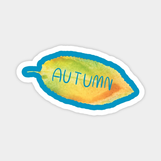 Colorful autumn leaf Magnet by meheva