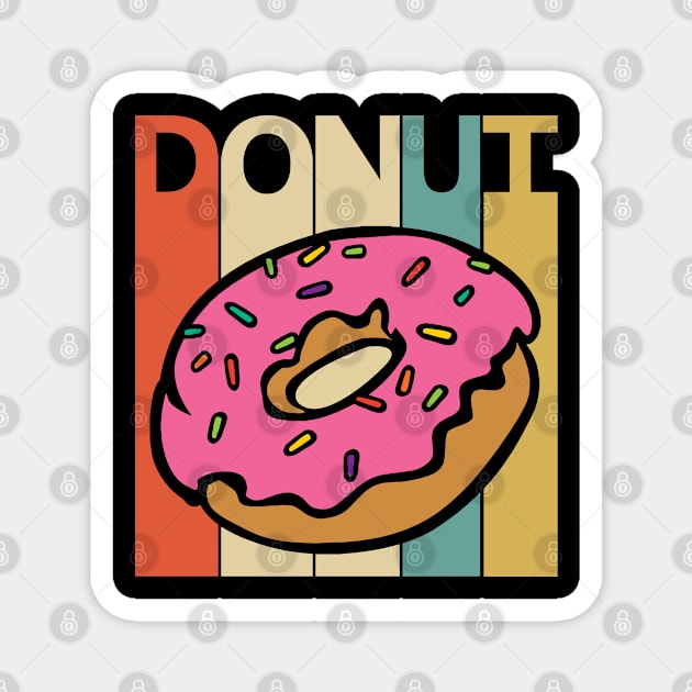 Vintage Donut Lover Gift Magnet by GWENT