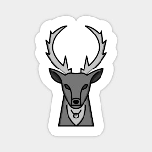 Reindeer Stag Animal Grey Magnet