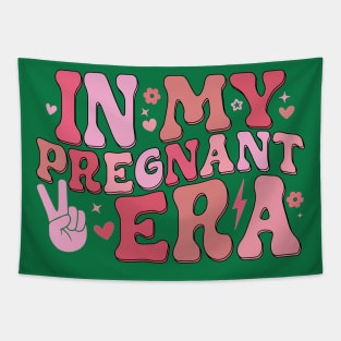 In My Pregnant Era Funny Pregnancy Announcement Tapestry