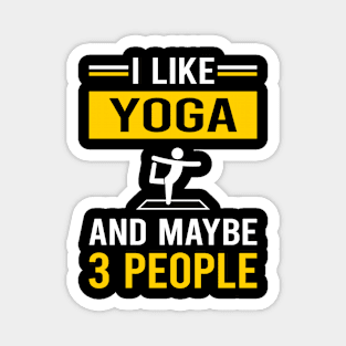 3 People Yoga Magnet