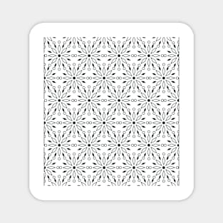 Black and white pattern design Magnet