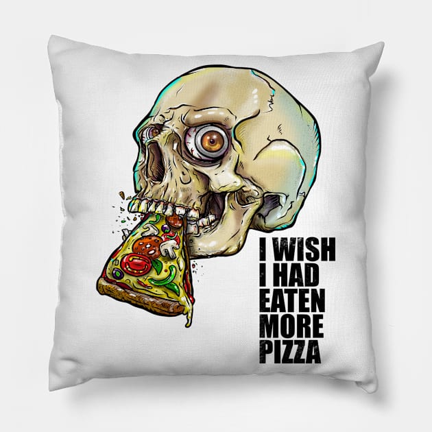 I wish i had eaten more pizza Pillow by FerMinem