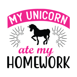 My Unicorn Eat My Homework T-Shirt