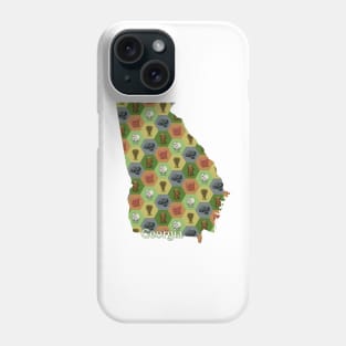 Georgia State Map Board Games Phone Case