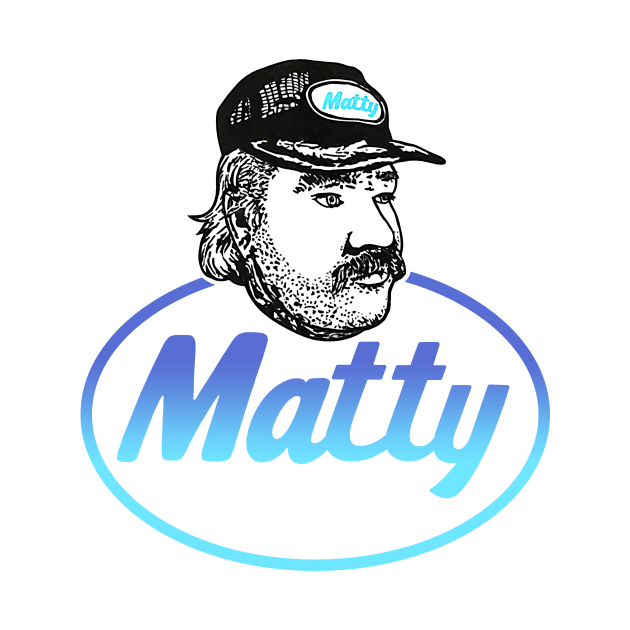 Matty Chef Canada Matheson Logo Blue Face Art Funny by Loweryo Judew