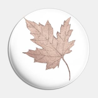 Maple Leaf/Faux Rose Gold Foil Pin