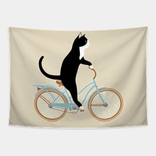 Cat on Bike Tapestry